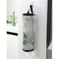 2PCS Kitchen Storage Hanging Bag - Mesh Foldable Breathable Disposable Shoe Cover & Trash Bag Organizer - BLACK