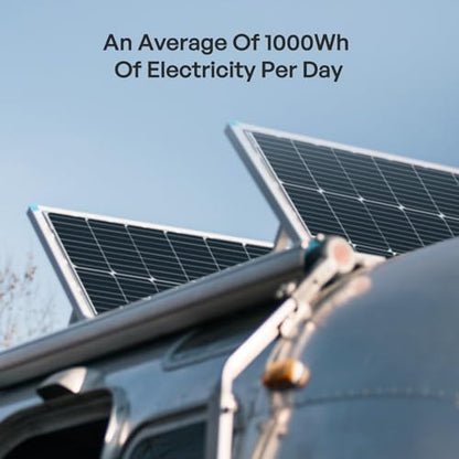 Renogy 200 Watt 12V Complete Solar Panel Starter Kit: 2pcs 100W Solar Panel + 30A Charge Controller + 100Ah Lithium Battery + 600W Premium Solar Inverter for RV Off Grid with Battery and Inverter - size: 200W Complete Kit
