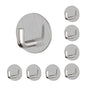 8 Pack Silver Adhesive Wall Hooks, Towel Hooks for Bathrooms, Sticky Hooks for Hanging, Stick on Wall Mount for Bathroom Kitchen Bedroom No Drill - style: R-Silver-90°