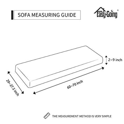 Easy-Going Stretch Cushion Cover Sofa Cushion Furniture Protector Sofa Seat Sofa slipcover Sofa Cover Soft Flexibility with Elastic Bottom(Sofa Cushion, Chocolate) - color: Chocolate, size: Large