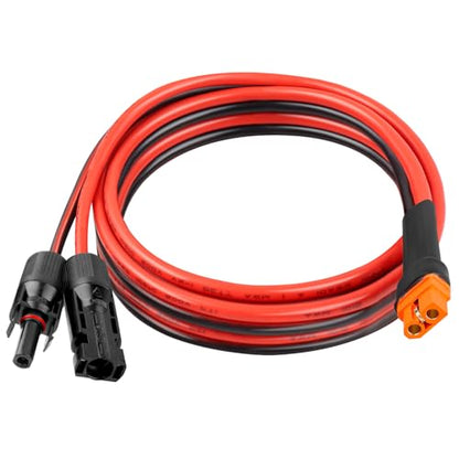 10AWG 5FT Solar to XT60i Extension Cable 3 6 10 35 50 75 100FT Heavy Duty Adapter Cable Connector XT60i Wire for Portable Power Station, Solar Panel, RV, Battery - size: 5FT