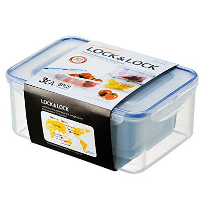 Lock & Lock Assorted Food Storage Container Set (6-Piece) - size: 6 Piece - Rectangle Set