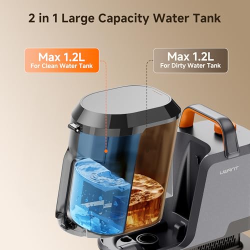 Uwant Carpet Cleaner Machine 18Kpa Powerful Suction, Portable Carpet Cleaner with Cleaning Tools&Self-cleaning Set for Cars,Sofa set of 1 (Margaret-Textile)