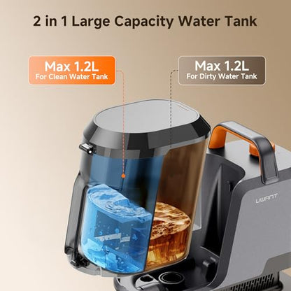 Uwant Carpet Cleaner Machine 18Kpa Powerful Suction, Portable Carpet Cleaner with Cleaning Tools&Self-cleaning Set for Cars,Sofa set of 1 (Margaret-Textile)