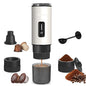 3-in-1 Portable Espresso Maker 20 Bar Self-Heating Stainless Steel Fits Ground Coffee & Nespresso Capsules USB-C Rechargeable for Camping Car Hiking Office - color: White