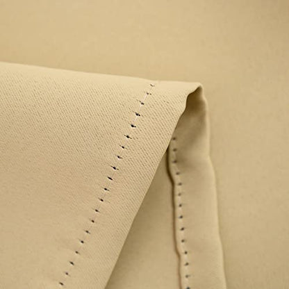 Pickluc Blackout Kitchen Curtain 20 Inches Long, Rod Pocket Cafe Tier Curtains for Small Window Treatment in Living Room, Basement, RVs, Cabinets, 2 Panels, W24 X L20 Inch, Beige - color: Beige, size: 24"W x 20"L (Pack of 2)