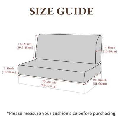 FUANGUI RV Dinette Cushion Covers, Waterproof PU Leather Stretch Camper Booth Seats Replacement RV Cushion Covers Washable Sofa Furniture Protector - color: Pu-brown