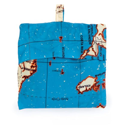 Kikkerland Around The World Travel Bags, Set of 4 - style: Map Set