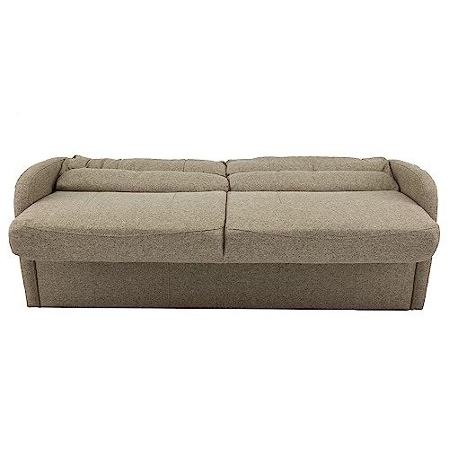 RecPro 70" RV Jack Knife Sofa w/Arms | RV Sleeper Sofa/Couch/Furniture/Living Room (Slideout) (Oatmeal) - color: Oatmeal