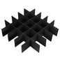 ShineMe Drawer Dividers 8pcs Adjustable Plastic Divider Household Storage Thickening Sub-Grid Finishing Shelves for Home Tidy Closet Stationary Makeup Socks Underwear Scarves Organizer (Black)