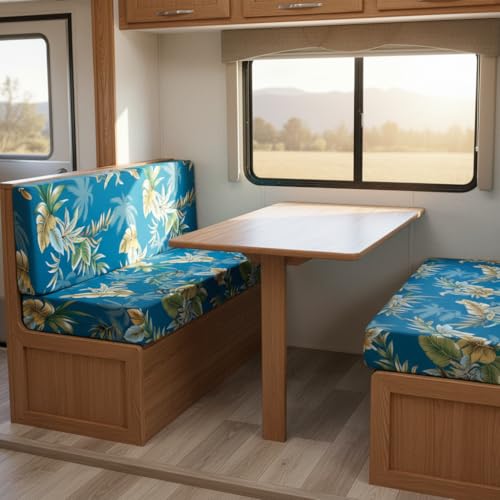 TOPCHANCES RV Dinette Cushion Covers,Stretch Camper Cushions Cover Replacement Bench Cushion Cover Washable Loveseat Slipcovers for Travel Trailer Couch (Pattern 2) - color: Pattern 2