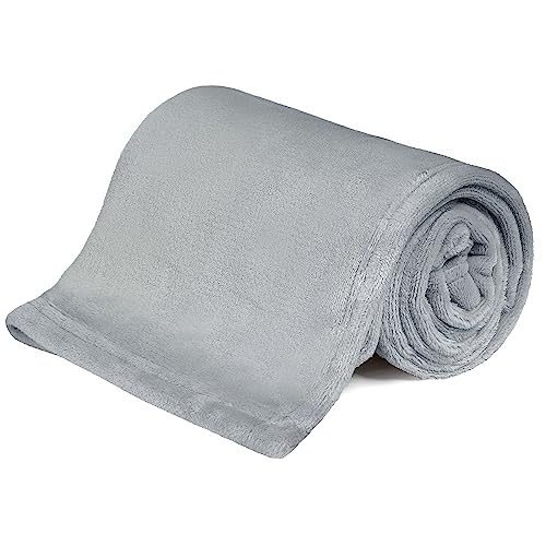 KMUSET Kids Blanket for Boys Girls 30x40 inches, Soft Cozy Fuzzy Swaddle Throw Blanket, Small Fleece Blanket for Crib Stroller, Grey - color: Grey, size: Baby (30" x 40")