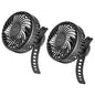 2 Pack Rechargeable Fan for Peloton & Exercise Bike - 4000mAh Portable Fan with Adjustable Strap, 3 Speed Settings, 360° Rotation - Fits 0.5-2.1" Handlebars for Treadmill, Stroller, Golf Cart, Gym - color: Black - 2