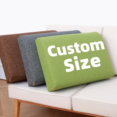 SINCERE Custom Made Back Cushions Replacement Indoor Outdoor, Bespoke Cut to Size Backrest Cushion Lumbar Support Pillows Daybed Headboard, Tailored Patio Sofa Bench Chair Chaise Lounge Foam Back Pads - color: Custom Back Cushion