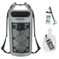 Piscifun Dry Bag, Waterproof Floating Backpack 10L/20L/30L/40L with Waterproof Phone Case for Boating, Kayaking, Fishing - color: Grey, style: 20l