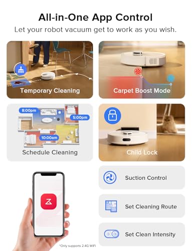 roborock Q7 L5 Robot Vacuum and Mop Combo, 8,000Pa Suction, Upgraded from Q5 Pro, Dual Anti-Tangle System, LiDAR Navigation, No-Go Zones, Self-Charging Robotic Vacuum Cleaner, White - color: White02