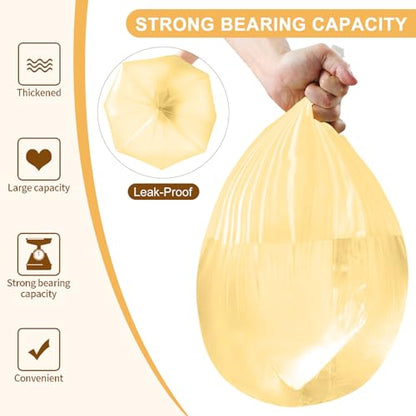 5 Rolls Small Trash Garbage Bags, 2.6 Gallon Strengthen Trash Bags, Durable Plastic Bags for Kitchen Office Home Bedroom Garden Waste Bin, Fit 10 Liter Trash-Can-Liners, 100 Count (Golden) - color: Golden