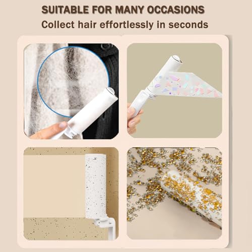 Mini Travel Lint Roller with 150 Sticky Sheets, Compact Portable Pet Hair Remover with Cover for Clothes, Travel, Small Foldable Lint Roller for Purse Car Bag Essentials (Pink) - color: Pink
