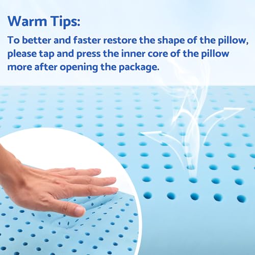 CushZone Memory Foam Pillows for Sleeping, Bed Pillow with Removable and Machine Washable Cover, Bed Pillow for Side, Neck Pillow, Back and Stomach Sleepers, Standard Size (1 Pack) - size: Standard Size
