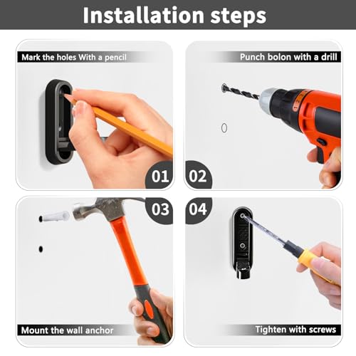 2PCS Foldable Wall Hooks, Flip Down Design with 40 lbs Heavy-Duty Capacity, Retractable Wall Hooks for Bathroom, Bedroom & Entryway Space Saving (Gray) - color: Gray, size: 2 Hooks