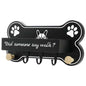 Dog Leash Holder forwall,Coat RackHooks, Mount Storage Organizer - color: Black