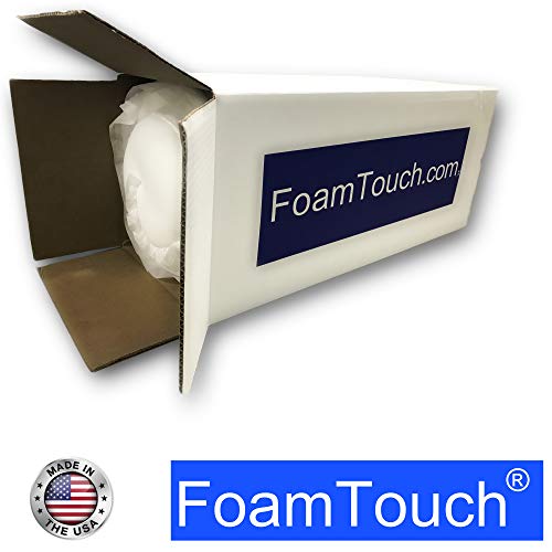 FoamTouch (3 Pack Upholstery Foam Cushion High Density 1" Height x 24" Width x 84" Length Made in USA, White - size: 1" x 24" x 84" (3Pack)