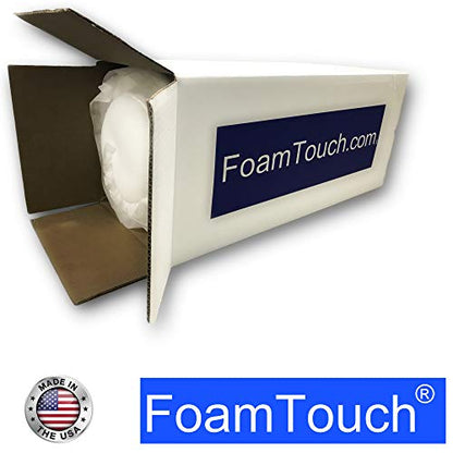 FoamTouch (3 Pack Upholstery Foam Cushion High Density 1" Height x 24" Width x 84" Length Made in USA, White - size: 1" x 24" x 84" (3Pack)