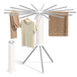 SONGMICS Clothes Drying Rack Foldable, Rotary Tripod Laundry Drying Rack, Rotatable Portable Floor Standing Clothes Airer, Laundry Room Balcony, 16 Pull-Out Aluminum Alloy Arms, Silver ULLR531EW01 - style: Aluminum Alloy Arms
