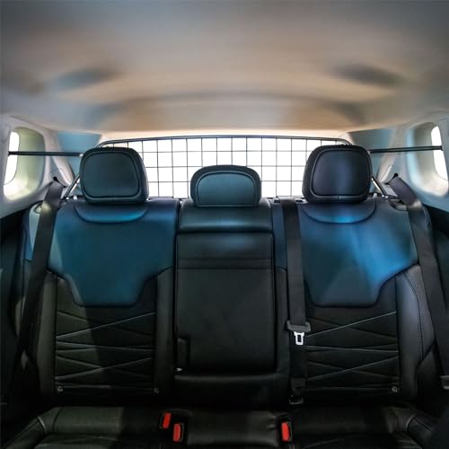 TRAVALL Compatible with Jeep Compass (2020+) Dog Car Barrier Guard Custom Fit Accessory Heavy Duty Steel Mesh Trunk Divider Safety Travel Premium Luggage Cargo Barrier Backseat Protection