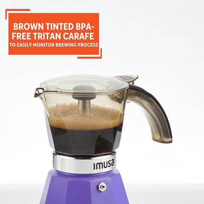IMUSA 3 or 2cup Electric Espresso Maker, Purple - color: Purple, size: 3 Cup