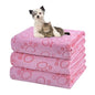 Dono 1 Pack 3 Dog Blankets, Soft Fluffy Fleece Pet Blanket Warm Sleep Mat Paw Print Design Puppy Kitten Throw Blankets Doggy Blanket for Dogs - color: Pink Bone, size: Medium(30*20")