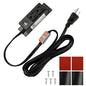 Litever Gun Safe Power Outlet Strip with 2 USB Ports. 10 FT Flat AC Cable with Removable 3-Prong Plugs. Outlet Accessory for Gun Safe, Cabinets, Closet, Drawer. Black. Certified