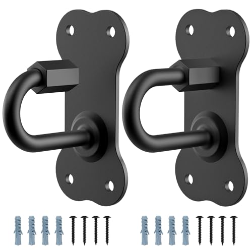 BeneLabel 2Pack Dog Leash Hooks for Wall Black Dogs Leash Holder Wall Mount Dog Hook for Leashs for Indoor & Outdoor Use - Secure and Escape-Proof Hook for Dogs Leashs Storage - color: 2 Pack - A - dog leash hook