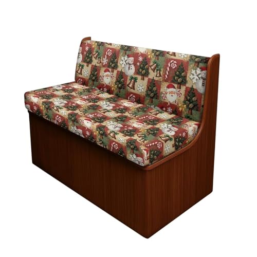 Xmas Buffalo Grid RV Dinette Cushion Covers Christmas Camper Cushion Slipcovers Sofa Furniture Covers for RV Camper Include 1 Bench Cover and 1 Backrest Cover Washable RV Accessories - color: Buffalo Grid