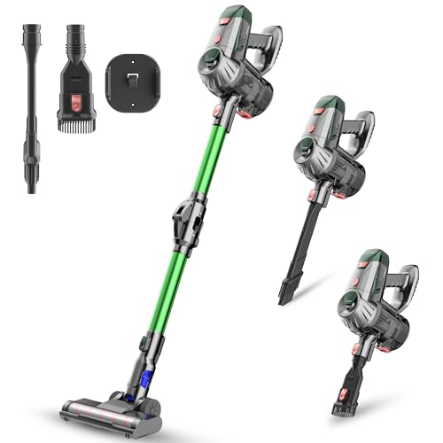 TRPYD Cordless Vacuum Cleaner, Upgraded 15KPA 70 Minutes, Powerful Suction, Rechargeable, Lightweight, 180° Bendable Cane Vacuum Cleaner for Home/Pet Hair/Carpet/Floor