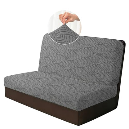 RV Dinette Cushion Covers, 2PCS Leaf RV Couch Cover, Camper Cushion Covers, Camper-rv Sofa Cover for Couch, Bench Seat & Dinette Booth Cushions(Dark Grey,[39.4" to 49.2"]×[19.7" to 25.6"]) - color: Leaf/Dark Grey/2pcs