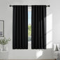 PONY DANCE Black Out Window Curtains - Thermal Blackout Curtain Drapes Set Shades Back Tab & Rod Pocket Panels Privacy Protect for Living Room, 42-inch Wide by 72-inch Long, Black, 2 Pieces - color: Black, size: 42"W x 72"L (Pack of 2)