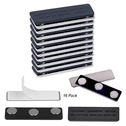 16 Pack Magnetic Curtain Closure for Blackout Blind Accessory, Window Blinds, Name Badge Holders with Adhesive, Curtain Magnet with Super Strong Magnets for Blackout Curtains - size: 16 pairs