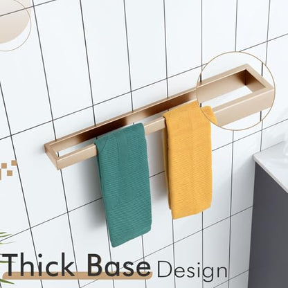 KOKOSIRI Towel Bar for Bathroom Wall Mount Bath Towel Holder 24-Inch Kitchen Rack Champagne Bronze Stainless Steel, 1 Pack B4008CPG-L24 - color: Champagne Bronze, size: 24-Inch