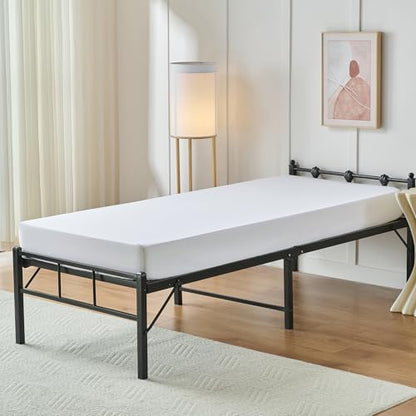 VACVELT Cot Fitted Sheet, 31 x 75 Inch White Cot Sheets, Ultra Soft and Breathable Microfiber Bed Cover Snug Fit for Narrow Twin/RV Bunk/Camper Bunk/Guest Beds/Trifold Mattress - color: White