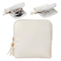 Nogeqi Small Travel Jewelry Case Organizer, Mini Travel Jewelry Pouch Bag for Women, Portable Jewelrys Storage Bag with Zipper for Necklaces Bracelets Earrings Rings Gemstones Storage (Cream White)