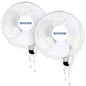 Hurricane 2-Pack 16" Classic Oscillating Wall Mounted Fan with 3 Quiet Speeds, White - Indoor Air Cooling Unit with Hanging Pull Cords for Home Garage, Office, Shed, and Grow Tents - style: 16" Classic