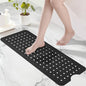Silicone Bath Tub Mat Non Slip, 36"x16" Shower Foot Scrubber Mat with Drain Holes and Suction Cups, Upgraded Bathtub and Shower Mats, Machine Washable Bathtub Floor Liner Mats for Bathroom (Black) - color: Black