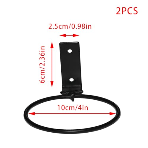 2 Pack Wall Mounted Plant Holder,Plant Pot Holder,Hanger Heavy Duty Flower Pot Ring for Outside,Foldable Wall Plant Holder,4 Inch(Black) - color: Foldable, size: 4inch，2pcs