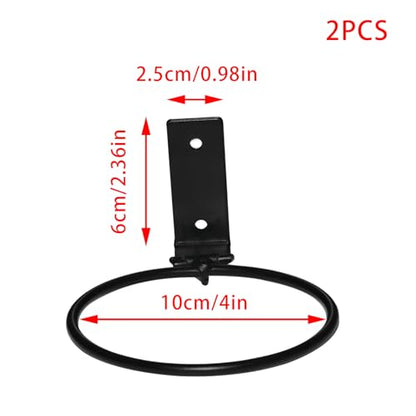 2 Pack Wall Mounted Plant Holder,Plant Pot Holder,Hanger Heavy Duty Flower Pot Ring for Outside,Foldable Wall Plant Holder,4 Inch(Black) - color: Foldable, size: 4inch，2pcs