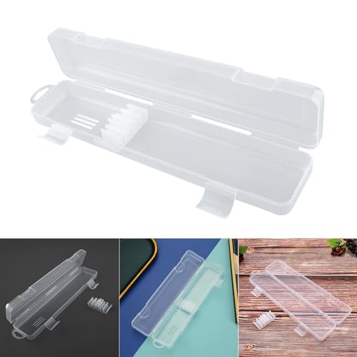 Transparent Tableware Storage Case, Portable Flatware Utensil Box, Clear Cutlery Organziers Container for Spoon Fork Chopsticks for Travel Camping Picnic (B)