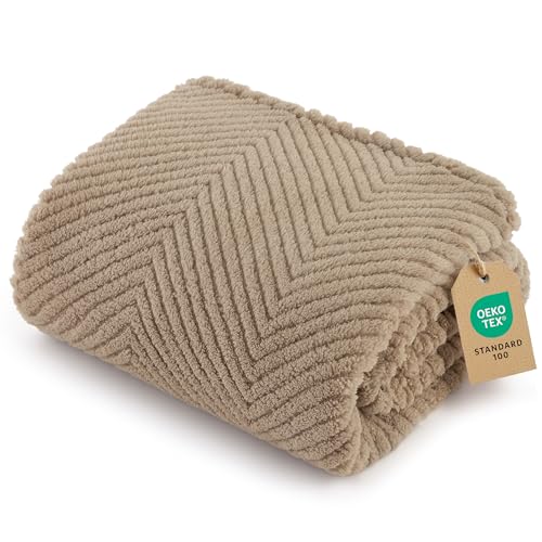 Bedsure Dog Blanket for Medium Dogs Washable - Fluffy Fuzzy Puppy Cat Blanket with Premium 300GSM Coral Fleece Soft for Pet Kitten Doggy, Brown, 30x40IN - color: Brown Wave, size: M(30x40")