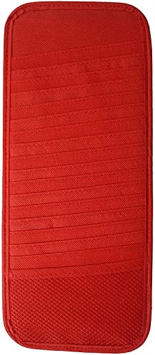 18 CD Car Sun Visor Storage Disc Capacity DVD Holder Red Pocket Case Organizer