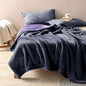 YISURE Reversible Bed Throw Blanket Water Proof and Stain-Proof, Queen Size 80"x60" (Grey/Violet), Leakproof, Soft Repellant Bed Cover for Couches Sofa and Mattress, Washable and Reusable - color: Grey/Violet, size: 80x60 in