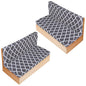 RV Dinette Cushion Covers Set of 2, Printed Camper Cushion Slipcovers, Washable Anti Slip Stretch Fabric (Gray and White) - color: Grey, size: 2 Bench Cover & 2 Backrest Cover